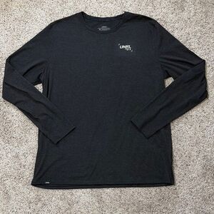 UNRL Long Sleeve Performance Shirt XL Charcoal Gray Athletic Lightweight Logo Te